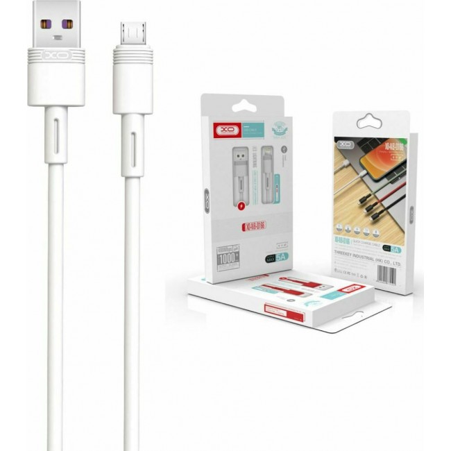 XO NB-Q166 ΚΑΛΩΔΙΟ USB ΣΕ MICRO USB 5A 1M ΛΕΥΚΟ