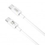 XO NB-Q190B USB 2.0 Cable USB-C male - USB-C male Λευκό 2m
