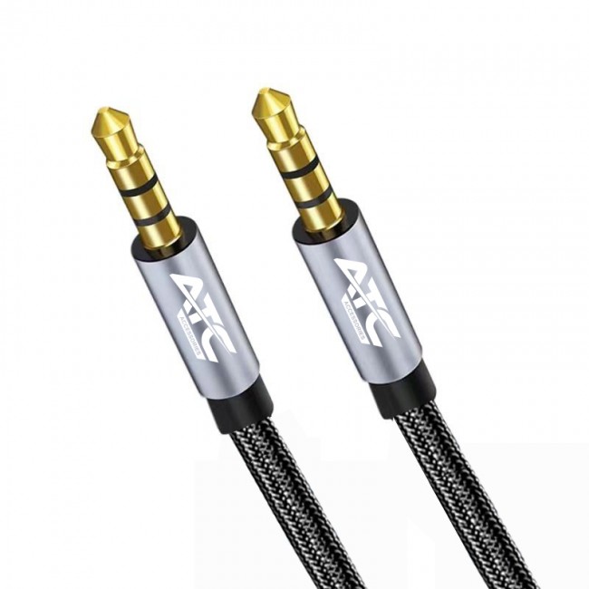 ATC Καλώδιο 3.5mm male - 3.5mm male Μαύρο 1.5m (02.008.0123)*