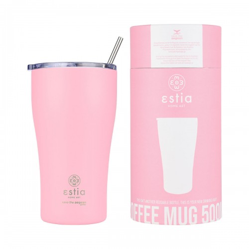 Estia 02-23157 Θερμος Coffee mug Save the Aegean 500ml Blossom Rose *