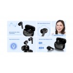 Riversong Utopia H5 Μαύρα In-ear Bluetooth Handsfree Ακουστικά με Αντοχή στον Ιδρώτα και Θήκη Φόρτισης EA271