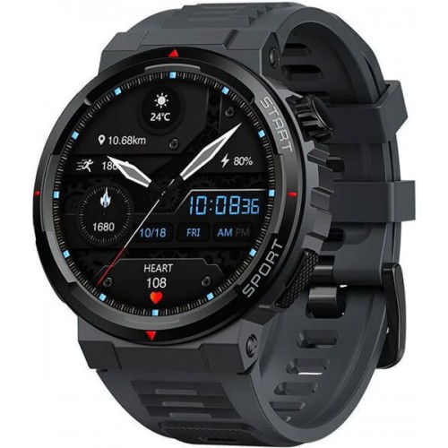 Zeblaze Ares 3 Plus Μαύρο Smartwatch με Παλμογράφο ARES3PLUS-BK