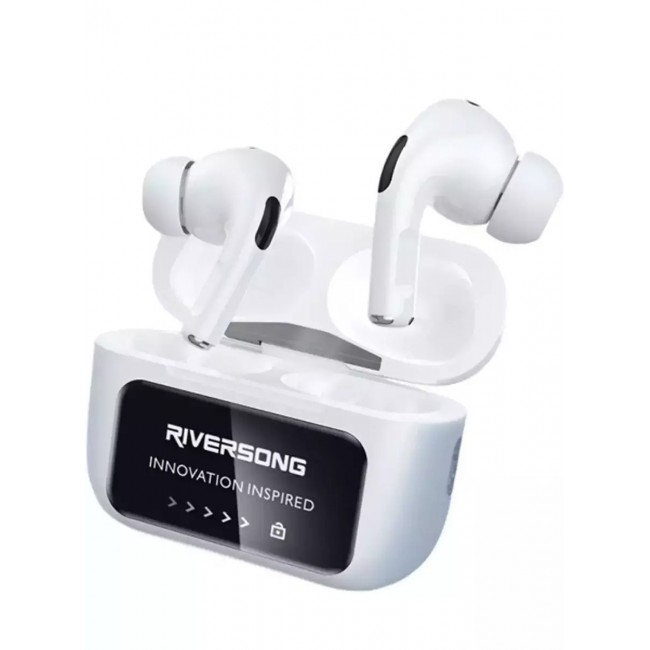 Riversong Airfly T2 Λευκά In-ear Bluetooth Handsfree Ακουστικά με Θήκη Φόρτισης EA332 ***