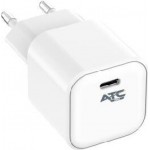 ATC Φορτιστής Χωρίς Καλώδιο GaN με Θύρα USB-C 35W Power Delivery Λευκός (CHF2) *