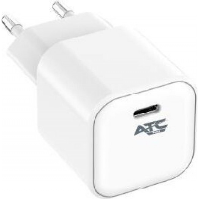 ATC Φορτιστής Χωρίς Καλώδιο GaN με Θύρα USB-C 35W Power Delivery Λευκός (CHF2) *