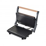 Primo PRPT-40492 Wooden-Μαύρη Tοστιέρα Panini  Αντικολλητικές Πλάκες 1000W