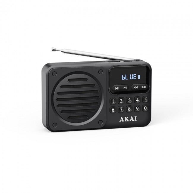 Akai APR-300BK Μαύρο μίνι φορητό ρετρό ραδιόφωνο FM/AM Bluetoothn USB microSD* Akai APR-300BK Μαύρο μίνι φορητό ρετρό ραδιόφωνο FM/AM Bluetoothn USB microSD*