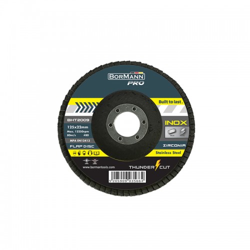 BORMANN Pro BHT2009 Δίσκος Λείανσης ''THUNDER-CUT" INOX ΜΕ ΦΥΛΛΑΡΑΚΙΑ  1 τεμάχιο  