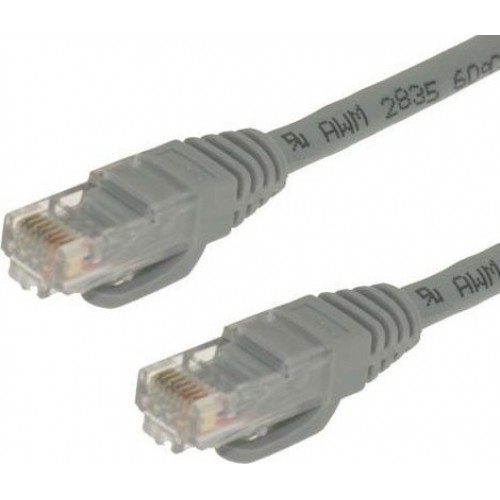 DeTech Καλώδιο Δικτύου CAT5 Γκρι 24AWG 5m (18016) 