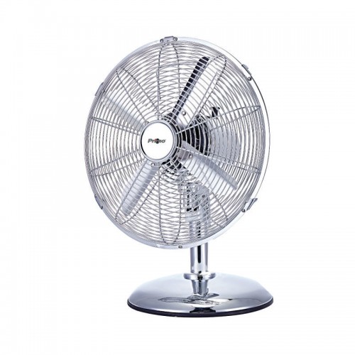 Primo PRΤF-80579  Μεταλλικός Χρώμιο Επιτραπέζιος Ανεμιστήρας 40W Διαμέτρου 30cm ***