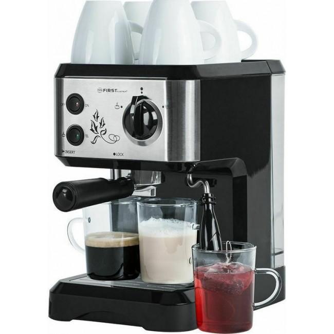 First Austria FA5476-1 Γκρι Μηχανή Espresso 1050W Πίεσης 15bar