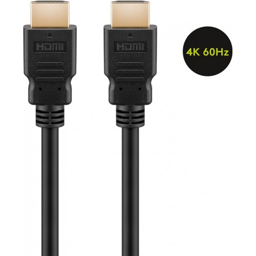 Goobay 61162 Μαύρο Καλώδιο  HDMI 2.0 Cable HDMI male 7.5m 