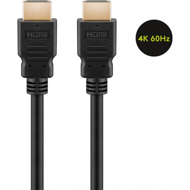 Goobay 61162 Μαύρο Καλώδιο  HDMI 2.0 Cable HDMI male 7.5m 