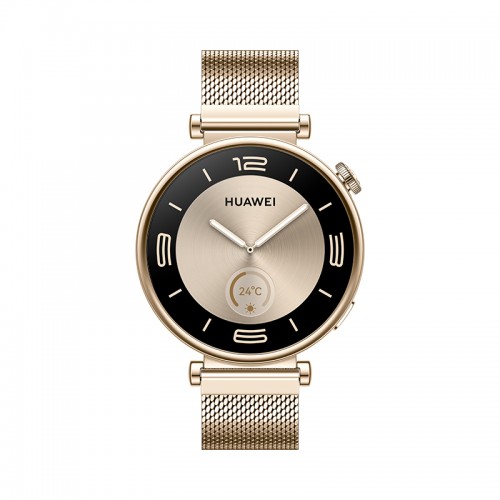 Huawei Watch GT 4 Light Gold Milanese Strap Stainless Steel 41mm Αδιάβροχο με Παλμογράφο