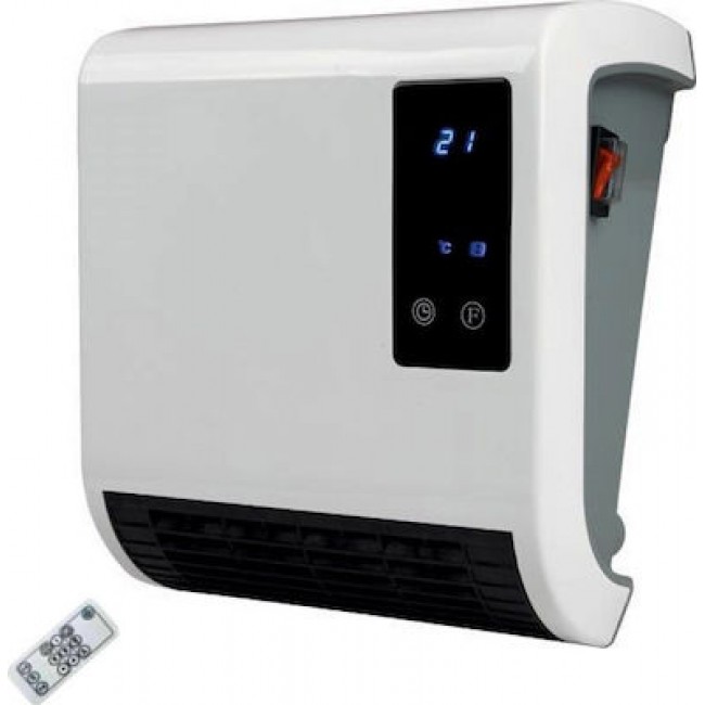 Eurolamp 147-29128 Αερόθερμο Μπάνιου Τοίχου 2000W