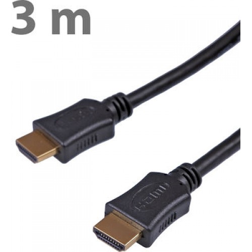 Edision 05-01-0001 Μαύρο Καλώδιο HDMI 1.4 Cable  male 3m