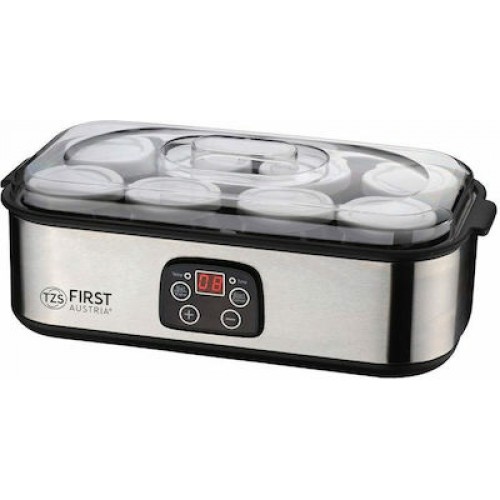 First Austria FA-5120-2 Γιαουρτομηχανή με Βαζάκια και Ψηφιακή Οθόνη 1.52lt Ασημί 30W