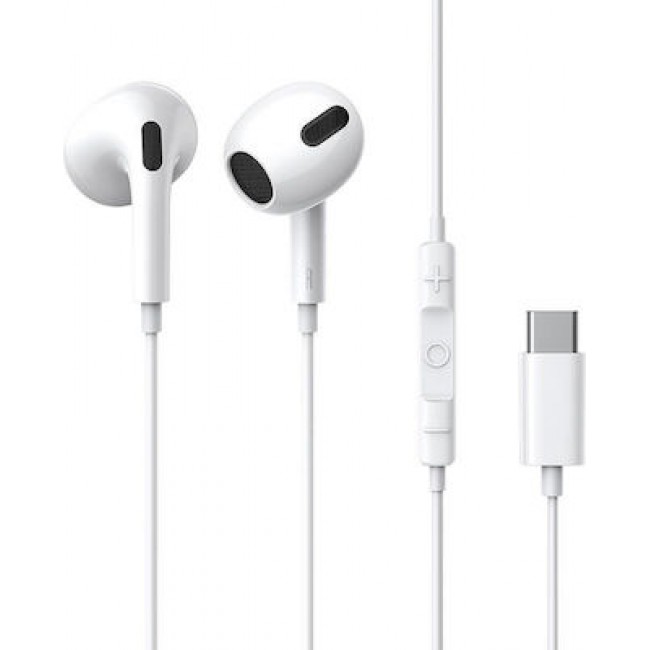 Baseus C17 Λευκό  In-ear Handsfree Ακουστικά με Βύσμα USB-C (20766)