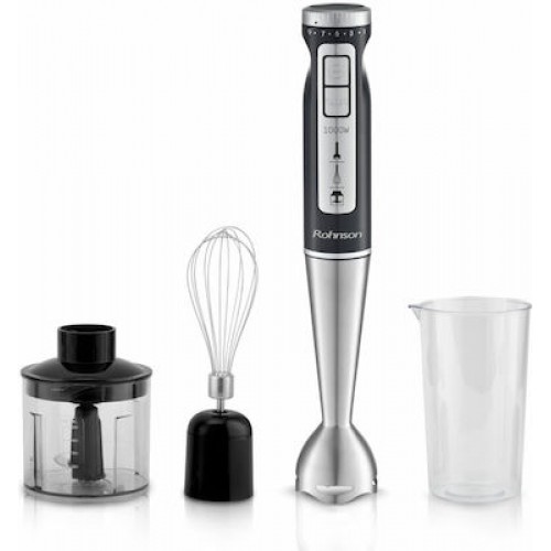Rohnson R-5794 Ασημί Ραβδομπλέντερ με Ανοξείδωτη Ράβδο 1000W