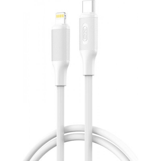 XO NB-Q265A Λευκό  lightning μινιμαλιστικό καλώδιο USB-C to Lightning Cable 27W  1m