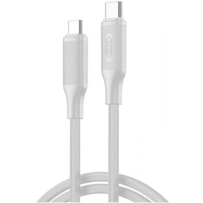 XO NB-Q265B Λευκό Μινιμαλιστικό Καλώδιο  PD  USB 2.0 Cable USB-C male - USB-C 60W 1m