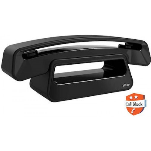 Alcatel ePure Iconic Μαύρο Ασύρματο Τηλέφωνο με Aνοιχτή Aκρόαση 