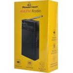 Powertech PT-1245 Μαύρο Επιτραπέζιο Ραδιόφωνο Μπαταρίας