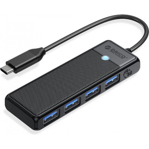 Orico PAPW4A-C3-015-BK-EP Μαύρο USB 3.0 Hub 4 Θυρών με σύνδεση USB-C