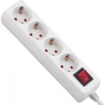 Eurolamp 147-62231 Πολύπριζο 4 Θέσεων με Διακόπτη και Καλώδιο 3m