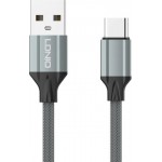 Ldnio LS442 Γκρι Καλώδιο Braided USB 2.0 Cable USB-C 2m