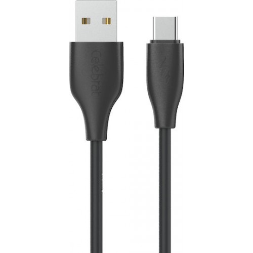 Celebrat CB-31A-C-BK Μαύρο Καλώδιο USB 2.0 Cable USB-C 1m
