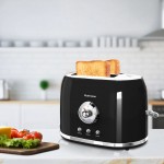 Rohnson R-2220 Μαύρη Φρυγανιέρα 2 Θέσεων Nostalgia 800W ***