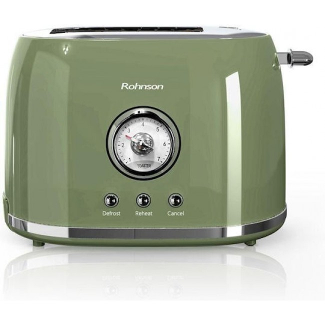 Rohnson R-2215 Πράσινη Φρυγανιέρα Nostalgia 2 Θέσεων 800W ***