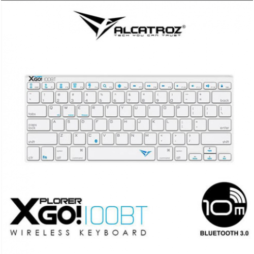 Alcatroz Xplorer Go BT100 Ασημί Ασύρματο Πληκτρολόγιο Bluetooth US
