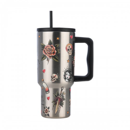 ESTIA 01-32050 ΘΕΡΜΟΣ STRAW TUMBLER XL SAVE THE AEGEAN 900ml OLD SCHOOL*