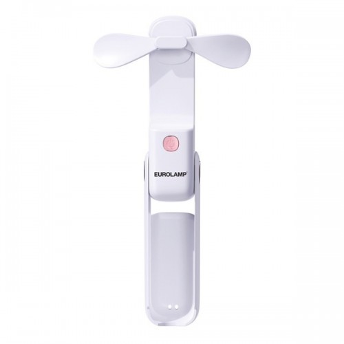 EUROLAMP 300-20550 ΑΝΕΜΙΣΤΗΡΑΣ ΧΕΙΡΟΣ ΕΠΑΝΑΦΟΡΤΙΖΟΜΕΝΟΣ ΜΕ USB Φ8 ANΑΔΙΠΛΟΥΜΕΝΟΣ ΛΕΥΚΟ