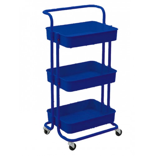 BORMANN Elite BPC2272 Τρόλεϊ Κουζίνας 3 Θέσεων, Μεταλλικό , 43x36x86cm, Μπλε *