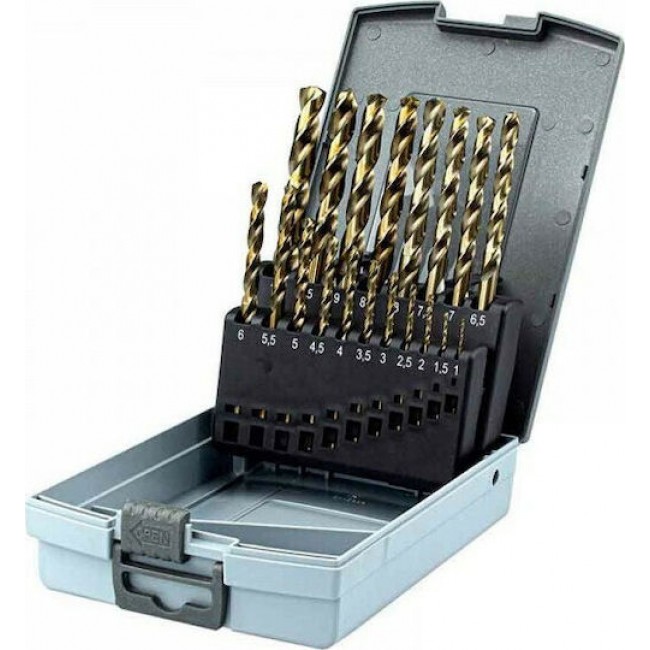 BORMANN Pro BHT1400 Σετ Τρυπάνια HSS-CO,19τεμ,1-10mm  *