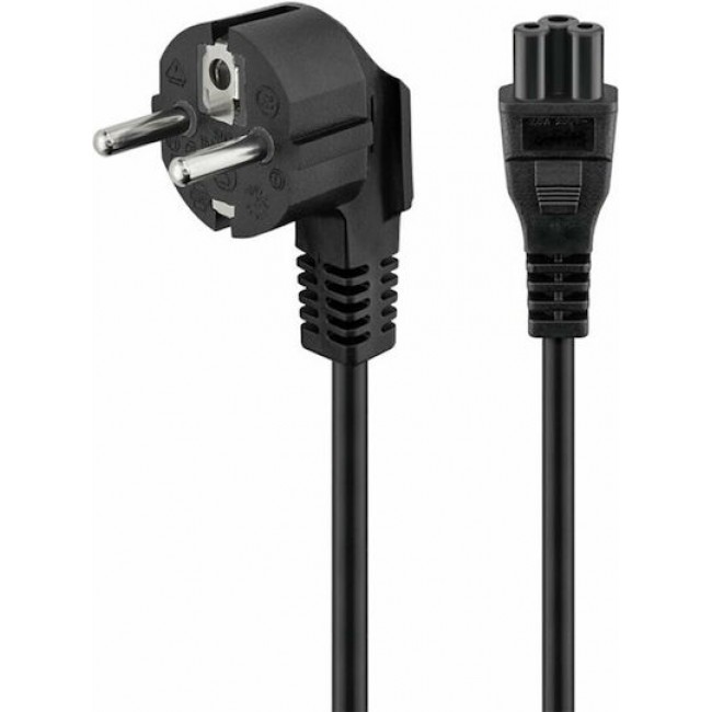 POWERTECH καλώδιο τροφοδοσίας CAB-P027, CCA, 3x 0.75mm, 1.5m, μαύρο