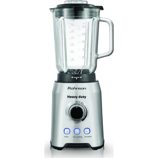 Rohnson R-583 Inox Μπλέντερ Για Smoothies Με Γυάλινη Κανάτα 1.5lt 1400W *