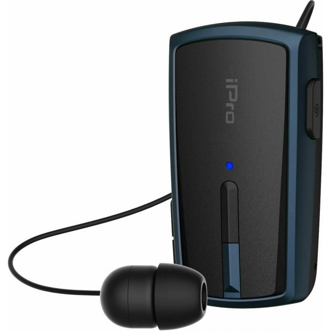 iPro RH120 In-ear Bluetooth Handsfree Ακουστικό Πέτου Μαύρο / Μπλε 