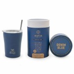 Estia 01-12182 Coffee Mug Save The Aegean Ποτήρι Θερμός με Καλαμάκι Denim Blue 350ml *
