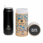 Estia 01-7843 Travel Cup Save The Aegean Ποτήρι Θερμός με Καλαμάκι Black Matte 500ml *