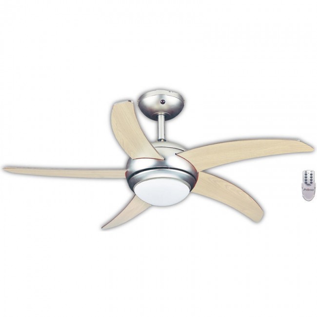 Primo PRCF-80283 Μπεζ Ανεμιστήρας Οροφής 110cm με Φως και Τηλεχειριστήριο 