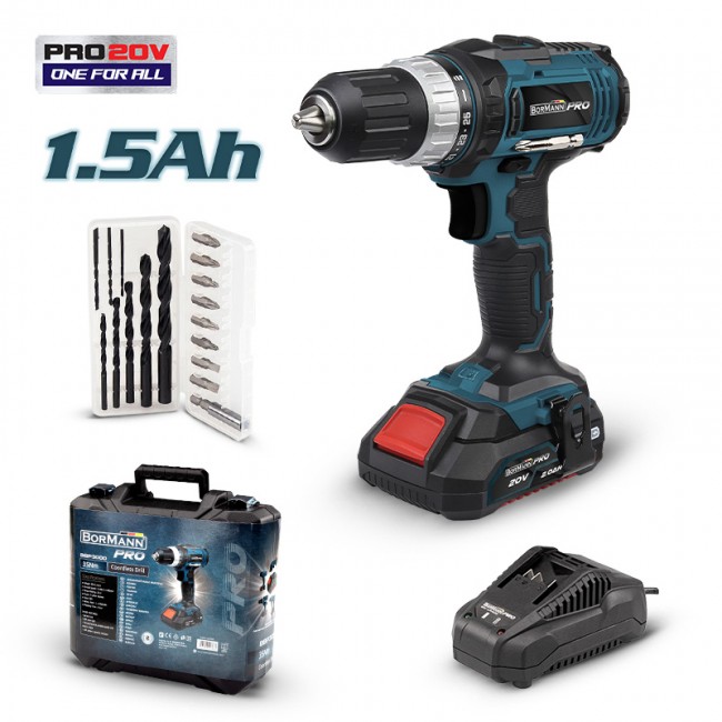Bormann Pro BBP3000 Δραπανοκατσάβιδο Μπαταρίας 20V 1x1.5Ah *