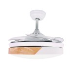 Eurolamp 300-25019 Λευκός Ανεμιστήρας Οροφής 132cm με Φως και Τηλεχειριστήριο