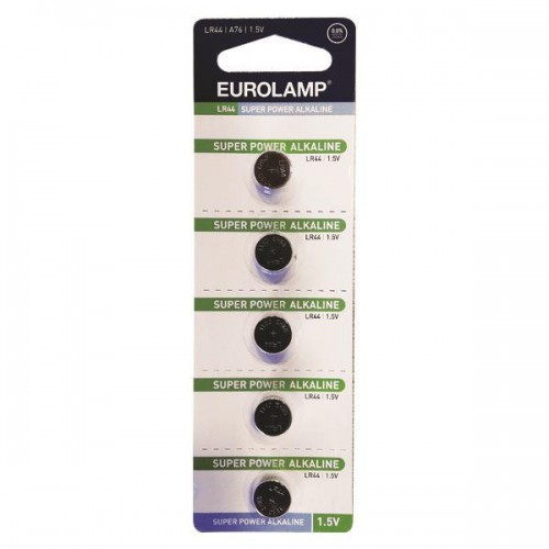 Eurolamp 147-24112 Αλκαλική Μπαταρία Ρολογιών LR44 1.5V 5τμχ