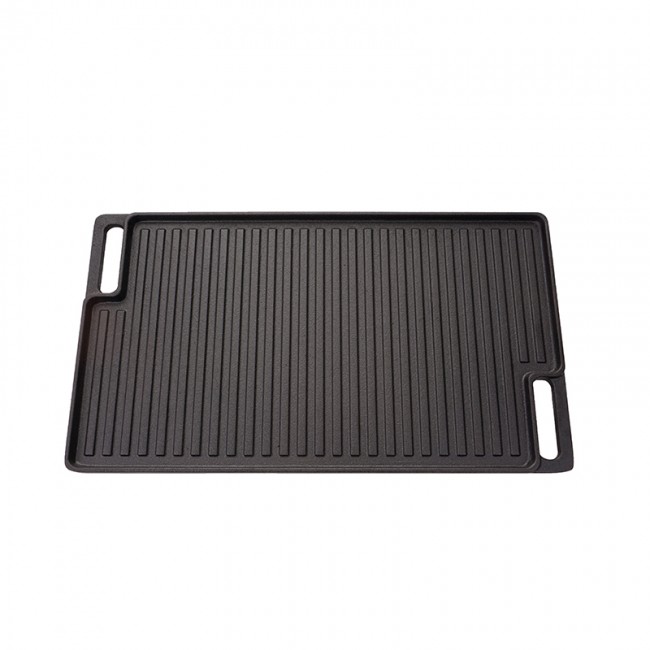Bormann BBQ1201 Πλάκα Ψησίματος με Μαντεμένια Ραβδωτή Επιφάνεια 46x26εκ.