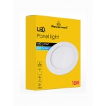 Powertech PT-1270 Στρογγυλό Χωνευτό LED Panel 18W με Φυσικό Λευκό Φως 4000K ***