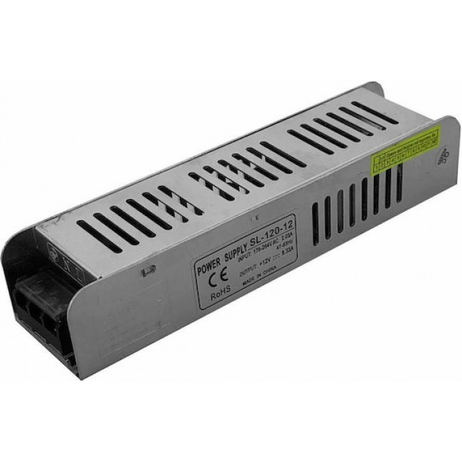 Avide ABLSPS24V-120W-IP20-S Τροφοδοτικό LED IP20 Ισχύος 120W με Τάση Εξόδου 24V